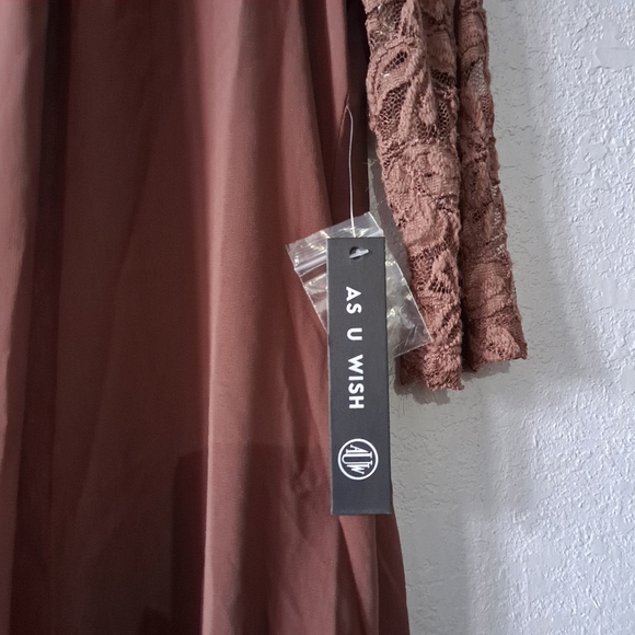 As u Wish Brown Lace Dress - Picture 6 of 8